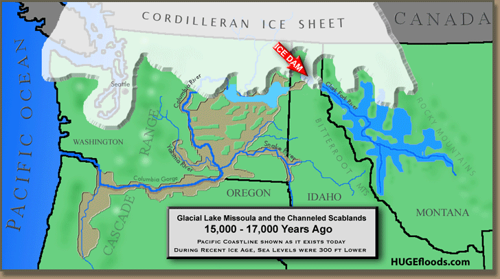 Glaical Lake Missoula Map