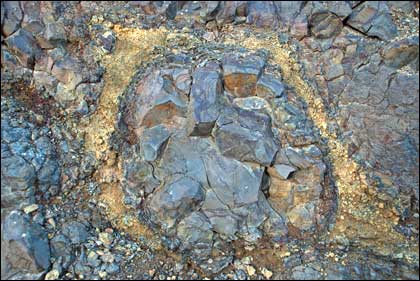Pillow basalt near Vantage, Washington.